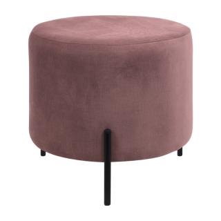 Round Stool Fylliana Lux in pink red color ,size 46x46x43cm