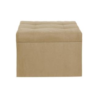 Opening stool with storage space in beige color, size 50*50*46