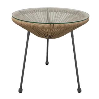 Outdoor table Fylliana Morena in grey color, size 50x45cm
