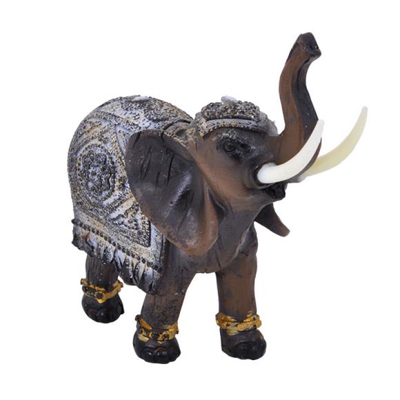 Διακοσμητικός ελέφαντας Fylliana καφέ χρώμα SY3020-D1 14*14