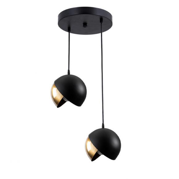Lighting with 2 lamps Fylliana 219 in black-gold color size 25*80cm