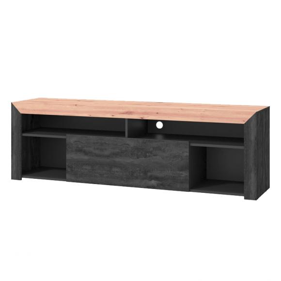 Tv shelf Almeida 180 in artisan oak-carbon color ,size 180x41x57cm
