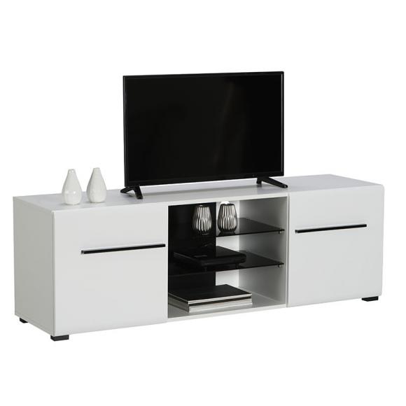 TV SHELF TRENTINO TV 150 KS WHITE-BLACK-WHITE HIGH GLOSS FOIL OB C BLF 150*41,5*49,5