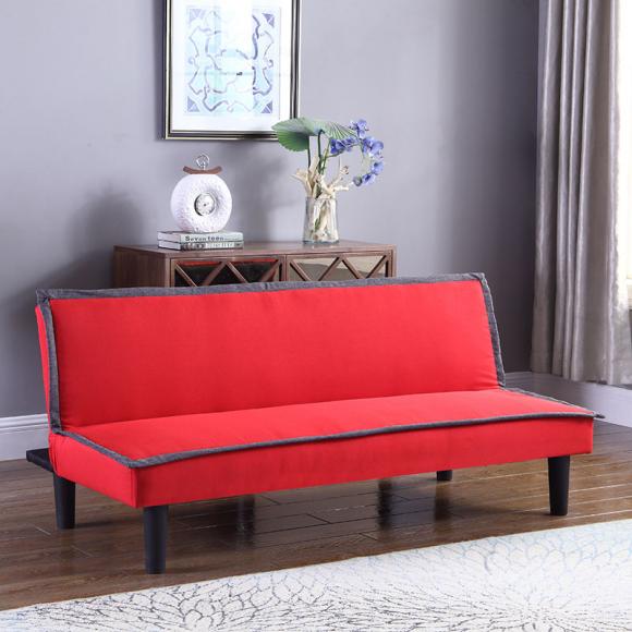 Καναπές κρεβάτι Fylliana 3217S κόκκινο μαυρο σιρίτι 170*77*72 ΦΦ7