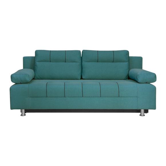 Sofa bed Fylliana Censo in petrol fabric color ,size 200x83x85cm