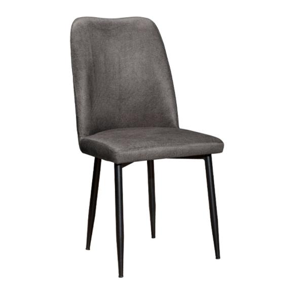 Dinner chair Fylliana Mollie in dark grey fabric color ,size 47x50x92cm