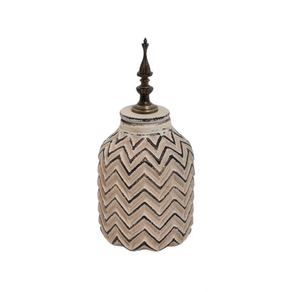 Ceramic Vase Fylliana 8023 in beige-brown color 13*27