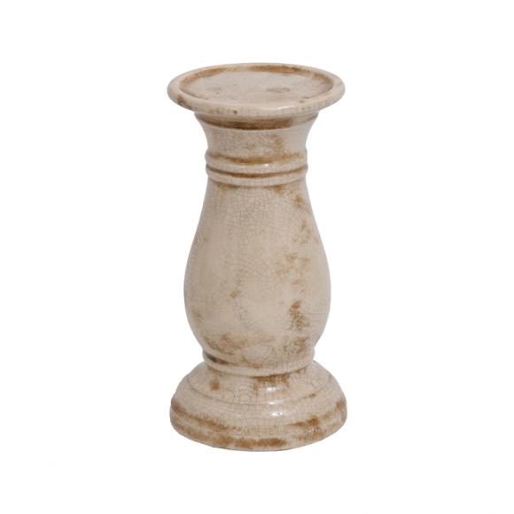 Ceramic vase antique cream Fylliana 9*9*20cm