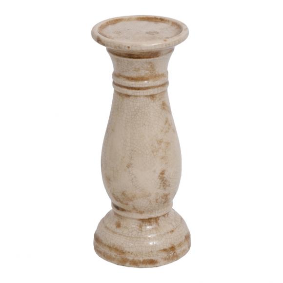Ceramic vase antique cream Fylliana 10.5*10.5*25cm
