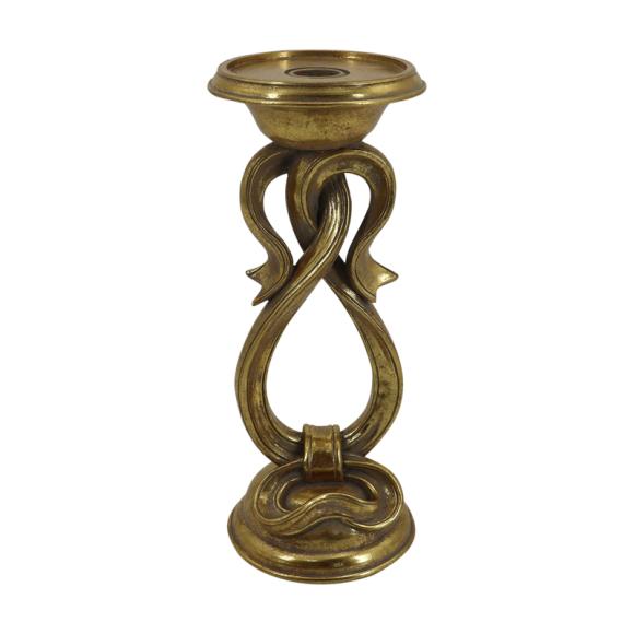 Candle holder Fylliana 23117 in golden color, size 11x27cm