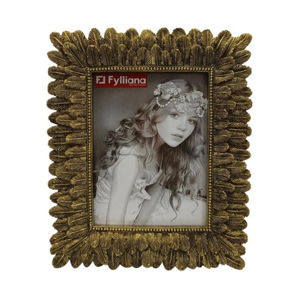 Photo frame Fylliana 15x20 in gold color ,size 25x2x29,5cm