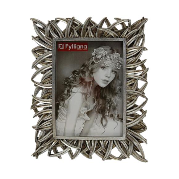 Photo frame Fylliana 13x18 in silver color ,size 21x2,5x24cm