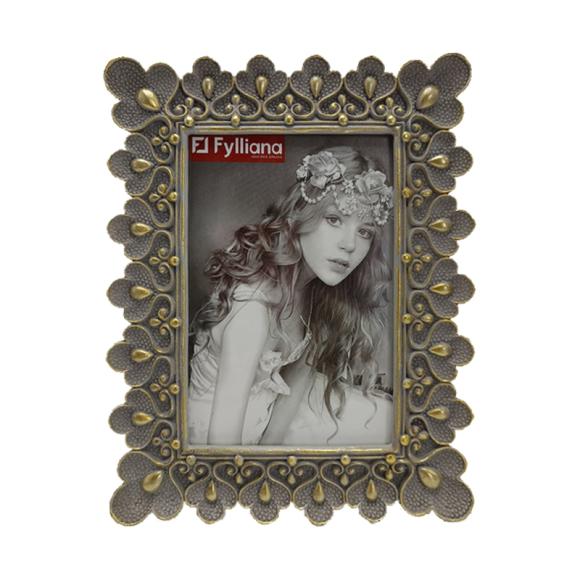 Photo frame Fylliana 10x15 in silver color ,size 17x1,8x21,5cm