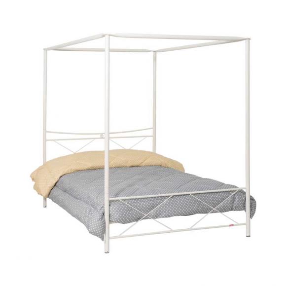 Canopy bed Arion in beige color, with frame size 120*200