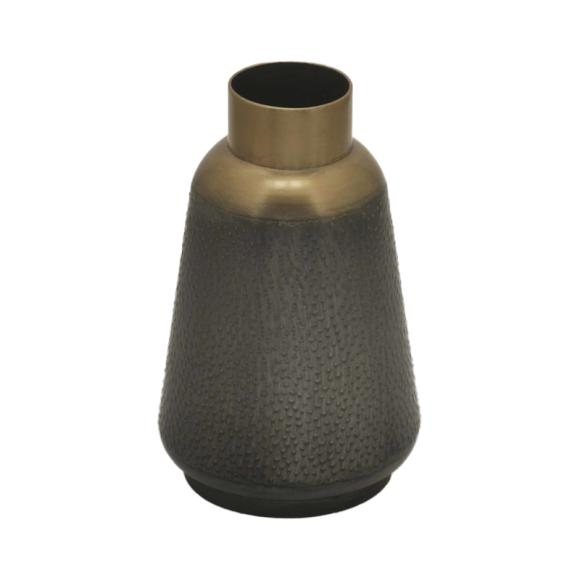 Metallic vase in bronze color, size 39,5cm
