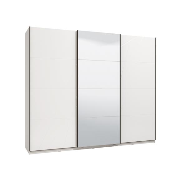 Wardrobe Fylliana Ksanti 270 OG M with mirror White / White high gloss foil OB BLF 262.5*65.5*224