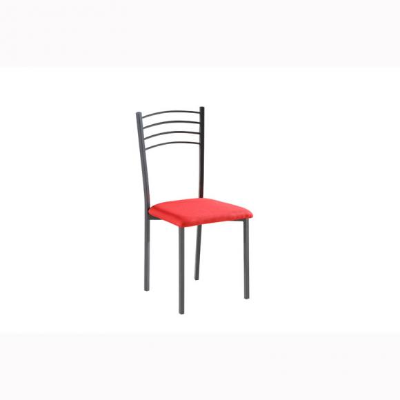 Dinning chair Fylliana in red color, size 41.5*41*89cm
