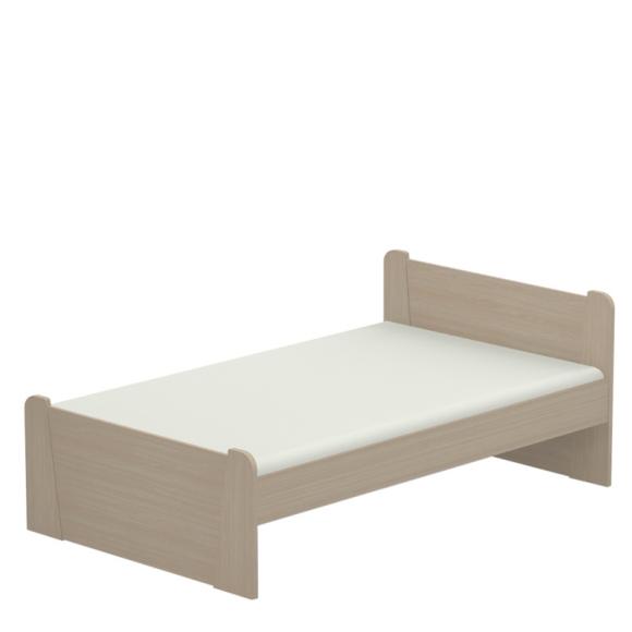 Bed Fylliana in beech color, size 125*80*205cm