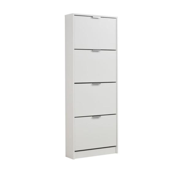 Shoe cabinet Fylliana Base 14 Opaque white 58x18x155,5cm