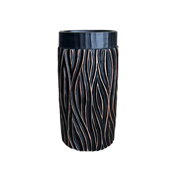 Polyresin vase Fylliana 2206 bronze color 16x11x30cm