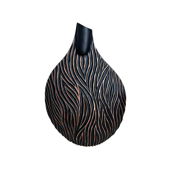 Polyresin vase Fylliana 2206 bronze color 30,5x11,5x46,5cm