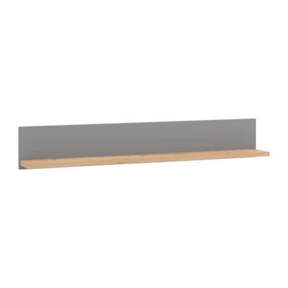 Shelf Lisabon in artisan oak-grey graphite-grey mat foil ,size 151*19.5*24cm
