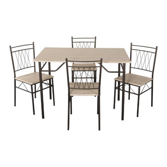 Dinning set Fylliana 1125 in sonoma-brown color ,size 112x72x75cm