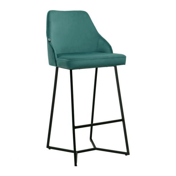 Bar stool Fylliana Hilda in green color 48*43*104