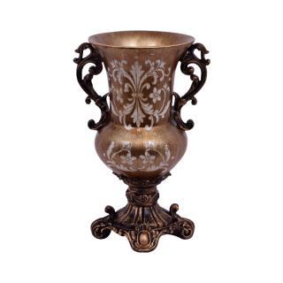 Polyresine vase bronze size 24x18.5x35