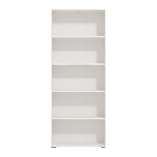 Book shelf TOMAR 5 in white color ,size 70x24,5x176,5cm
