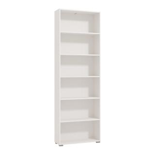 Shelf TOMAR 6 in white color ,size 70x24,5x211,5cm