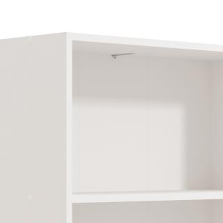 Book shelf TOMAR 6 in white color ,size 70x24,5x211,5cm
