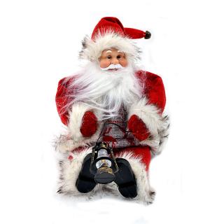 Χριστουγεννιάτικο διακοσμητικός Άγιος Βασίλης καθιστός Fylliana 30εκ