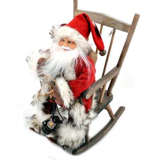 Χριστουγεννιάτικο διακοσμητικός Άγιος Βασίλης σε πολυθρόνα Fylliana 30εκ