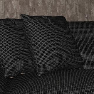 Decorative pillow Fylliana Cubes in black-grey color, size 42x42cm