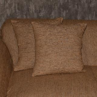 Decorative pillow Fylliana Cubes in beige-brown color, size 42x42cm