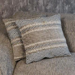 Decorative pillow Fylliana Ethnic in grey color, size 42x42cm