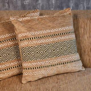 Decorative pillow Fylliana Ethnic in olive color, size 42x42cm