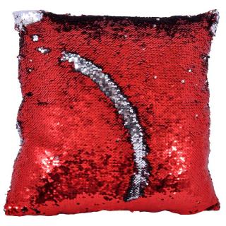 Διακοσμητικό μαξιλάρι Fylliana κόκκινο-ασημί