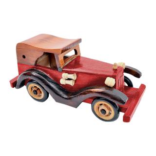 Wooden car Fylliana Brown-Red 20cm
