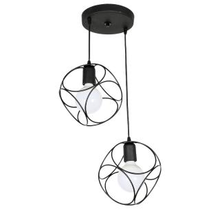 Lighting with 2 lamps Fylliana in black color 30*80cm