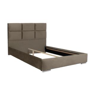 Double bed Fylliana Berlin in beige fabric color ,size 175x214x115cm