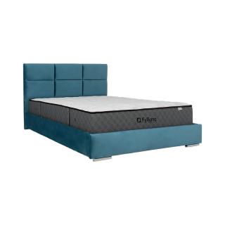 Double bed Fylliana Berlin in turquoise fabric color ,size 175x214x115cm