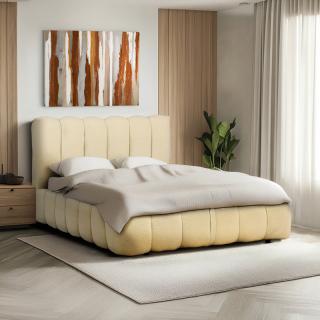 Double bed Fylliana Romeo in beige color, size 178x224x115cm (160x200)