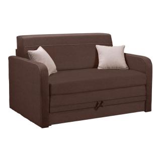Two seater sofa bed Shadow F 120 brown with beige color ,in size 137*97*85cm