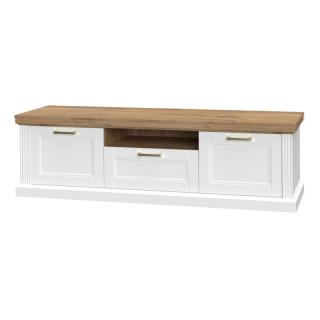 TV stand Pacific 2K1F in white and grey oak color ,size 177*54*52