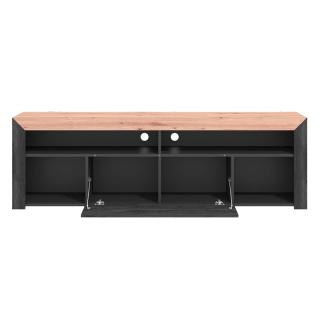 Tv shelf Almeida 180 in artisan oak-carbon color ,size 180x41x57cm