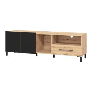 TV Shelf Fylliana Coimbra 160 in artisasn oak/Black ,size 160x41x50cm