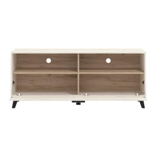 TV Shelf Fylliana Umbria TV 140 in white oak and grey oak color ,size 137,5x40x57,5cm