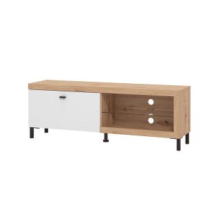 Tv stand VARESE in artisan-white color ,size 140x35x50cm
